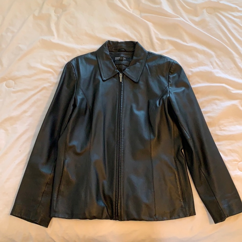 New York and Company black leather jacket